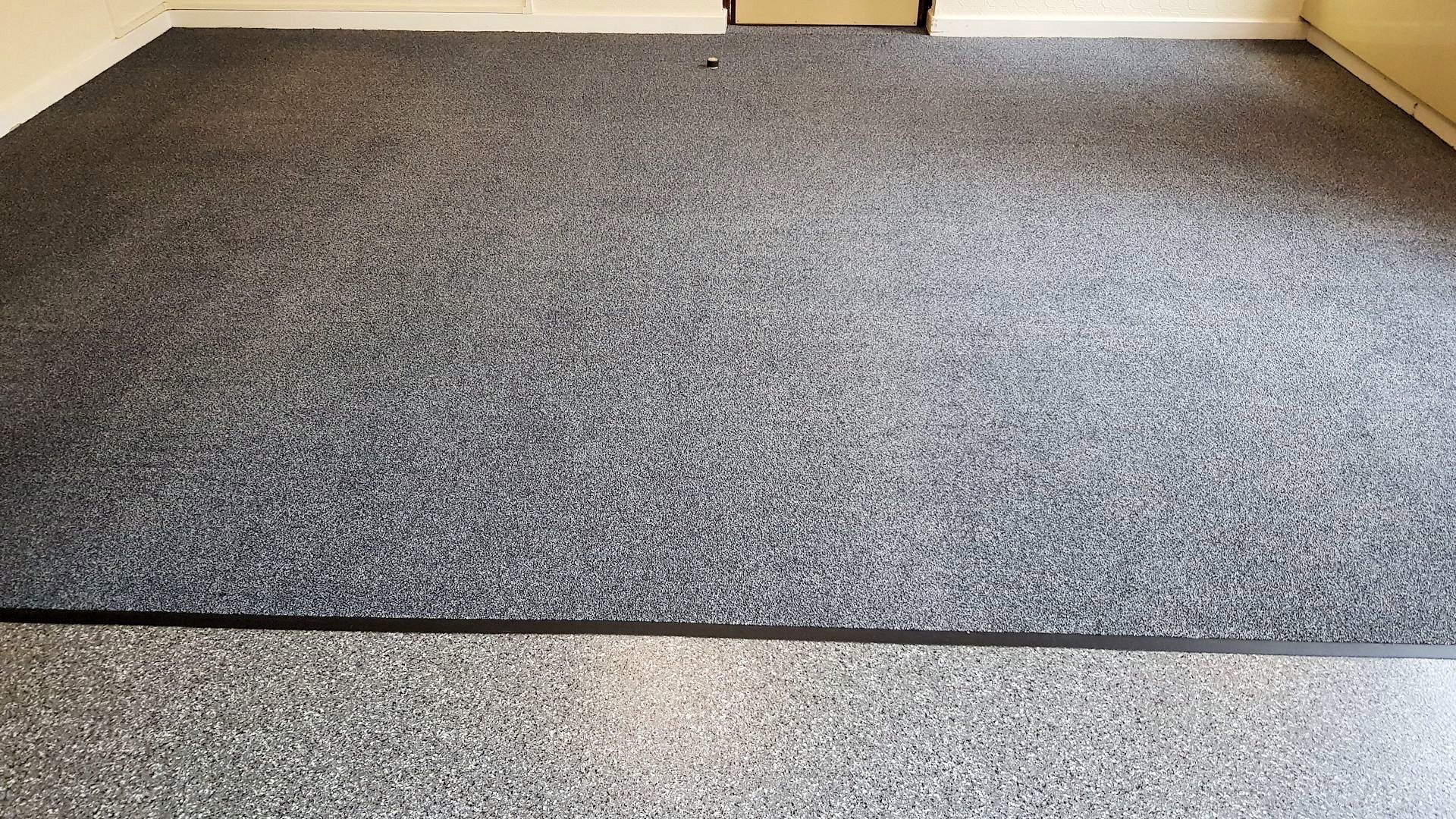 Contract impervious carpet and contract non slip Polyflor Mosiac vinyl flooring